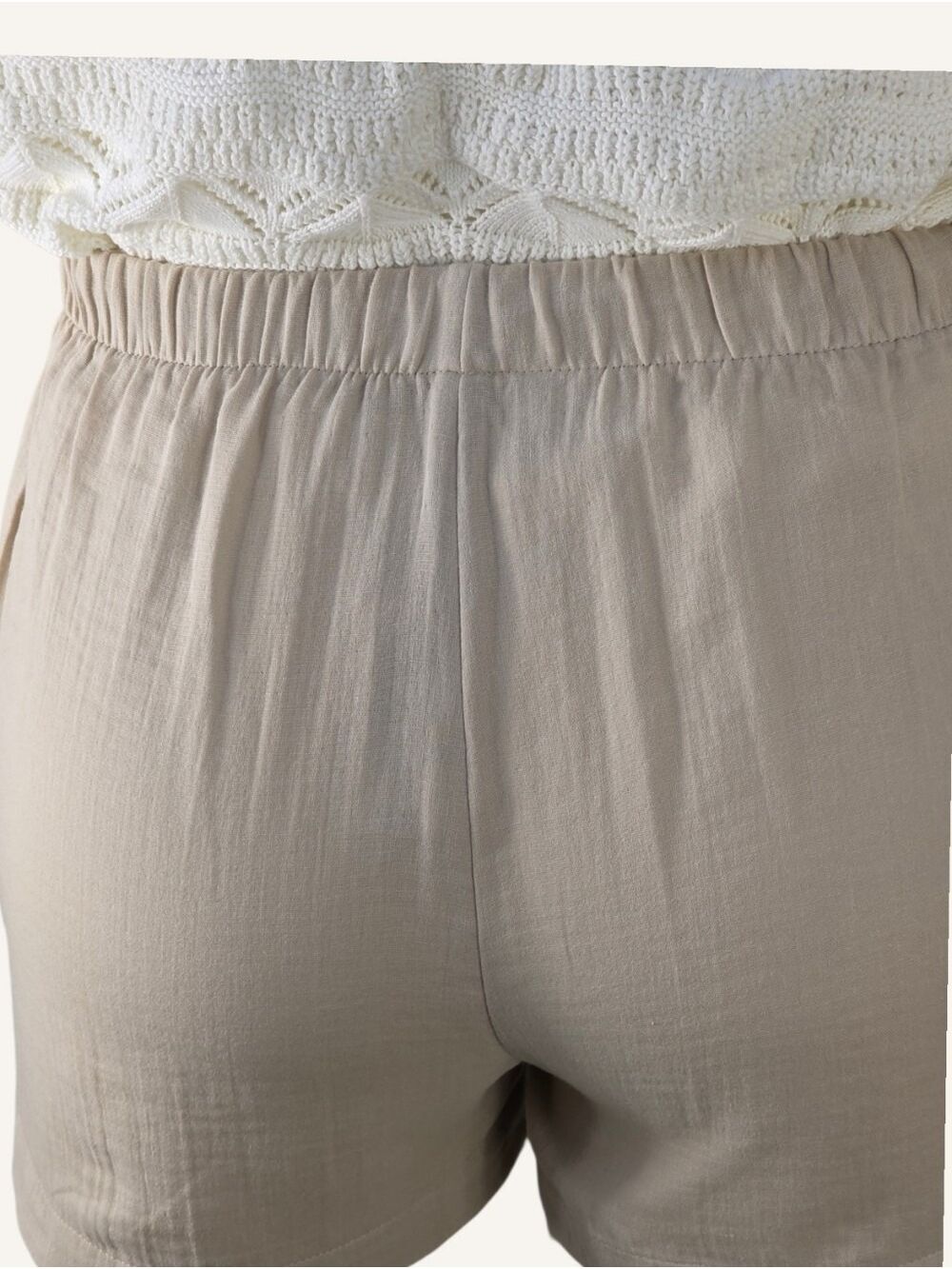 Torrid Belle Isle High Rise Cotton Beach Shorts Taupe Size 00 M/L 10 NWT - Picture 4 of 10
